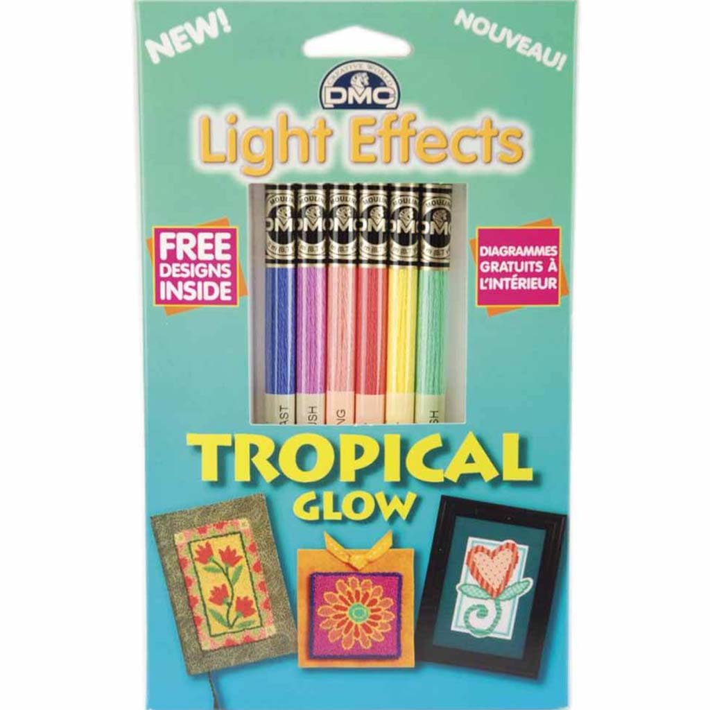 DMC Light Effects Floss Pack 8.7yd 6/Pkg Tropical Glow