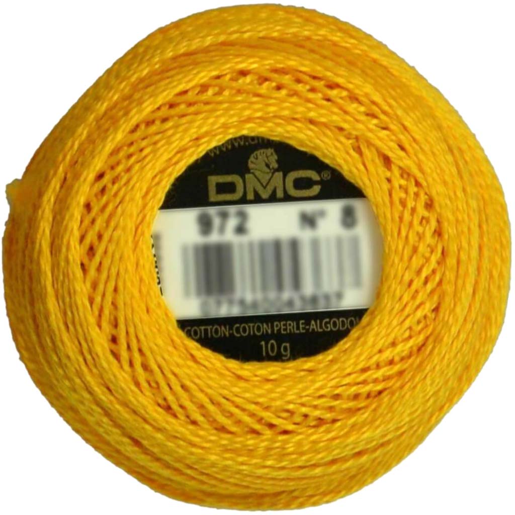 DMC Pearl Cotton Ball Size 8 87yd Deep Canary