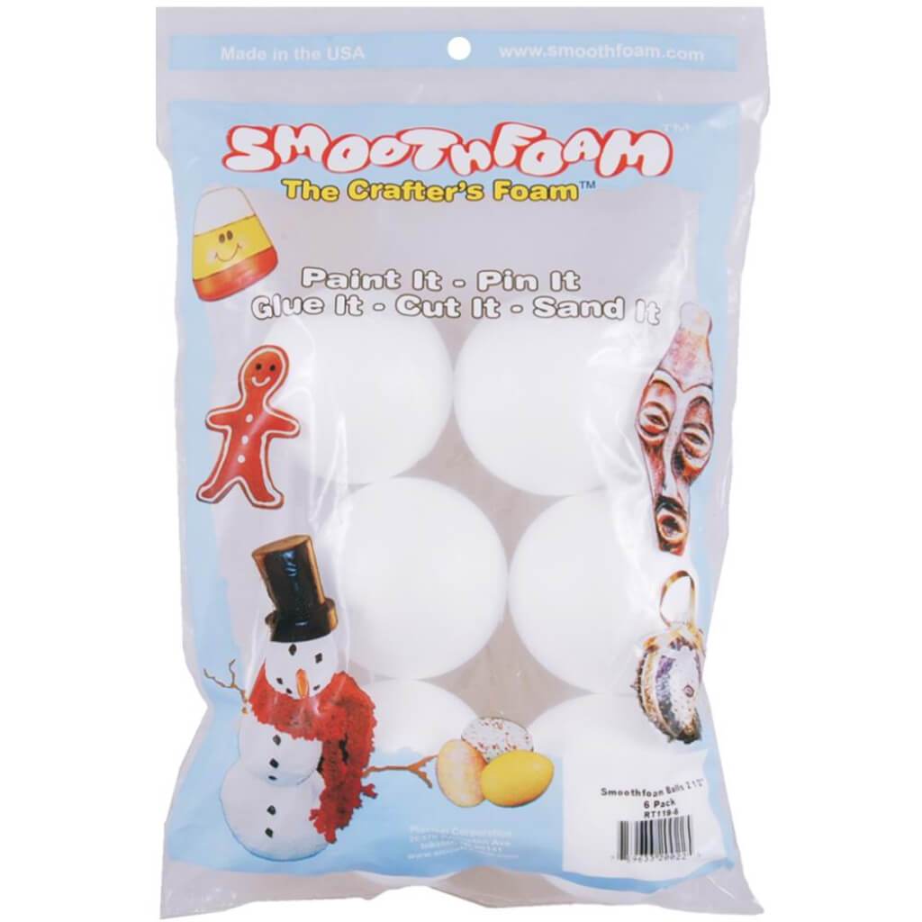 SmoothFoam Balls 6/Pkg 2.5 in