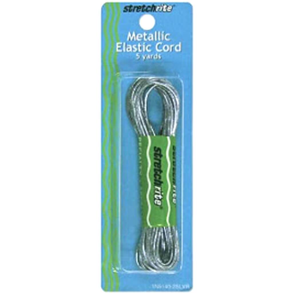 Cord Elastic Metallic Silver Silver