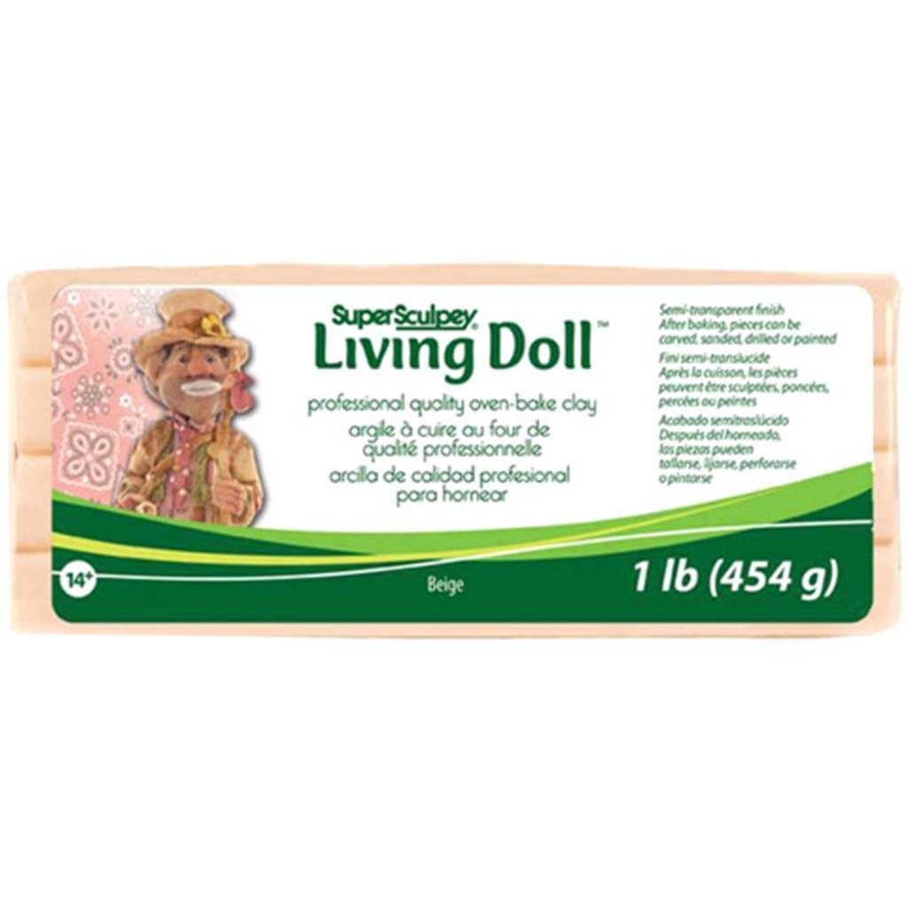 Super Sculpey Living Doll Clay 1LB Beige