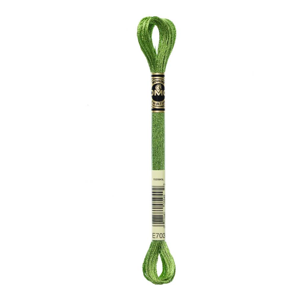 Dmc Light Effects Embroidery Floss Light Green Emerald 8.7Yd 