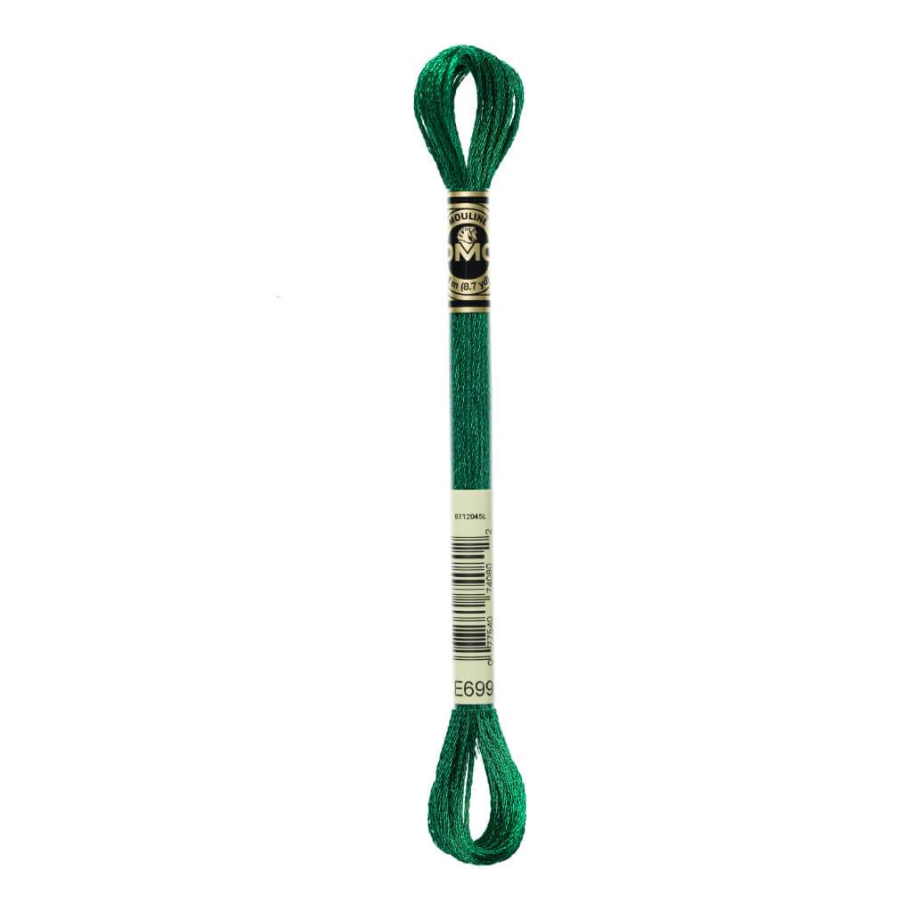 Dmc Light Effects Embroidery Floss Green Emerald 8.7Yd 