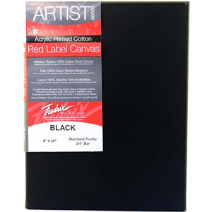 Stretched Canvas Red Label Black