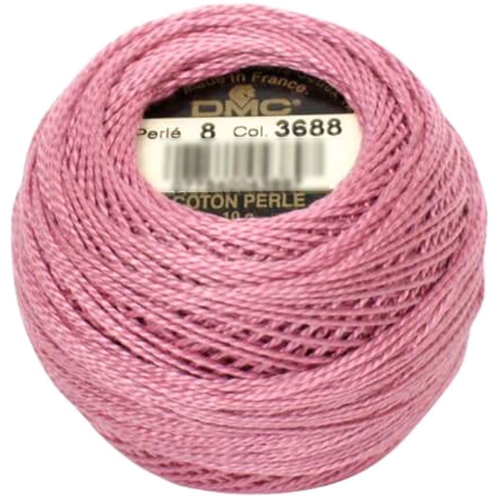 DMC Pearl Cotton Ball Size 8 87yd Medium Mauve