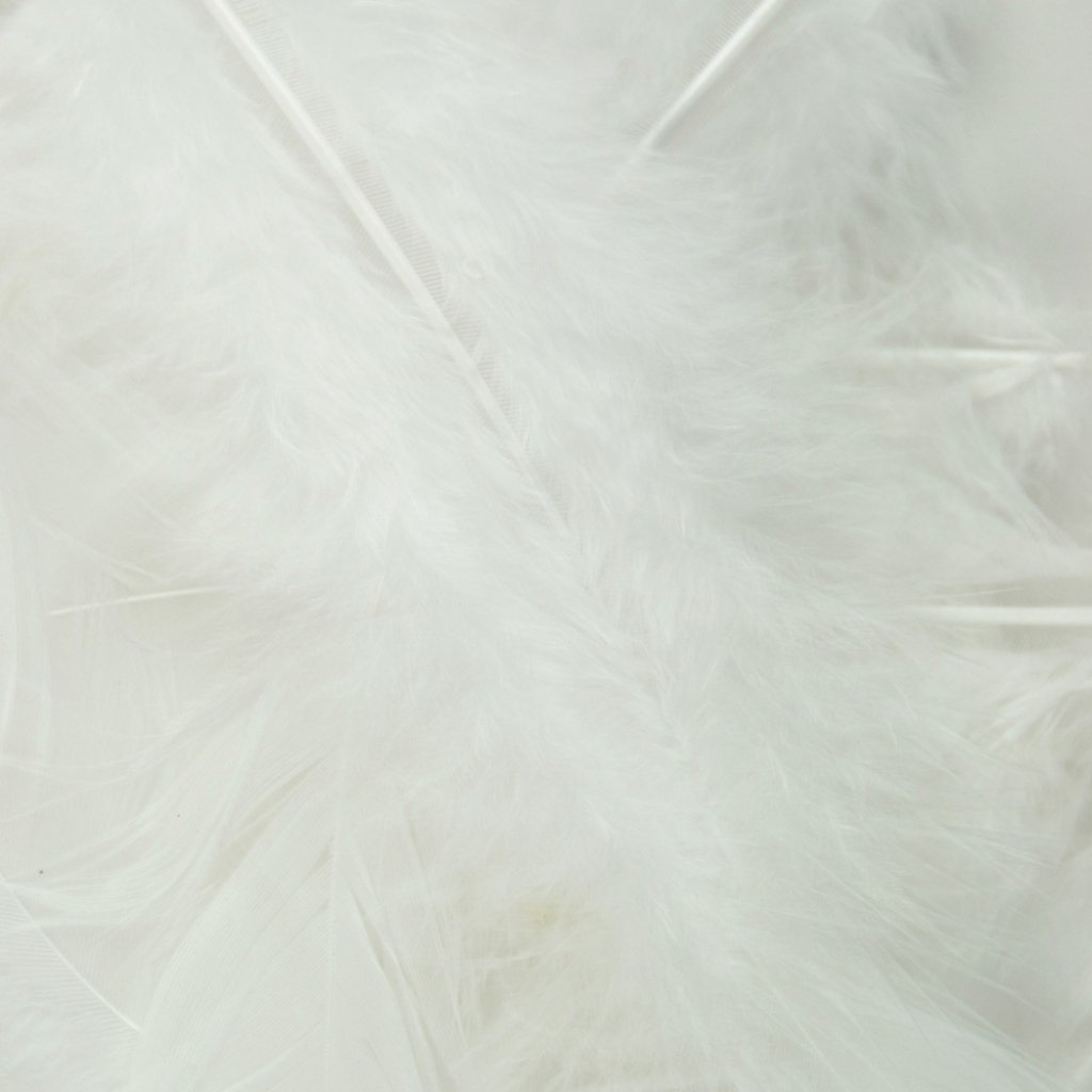 Turkey Flat Feathers 14Gm 4-6in White 