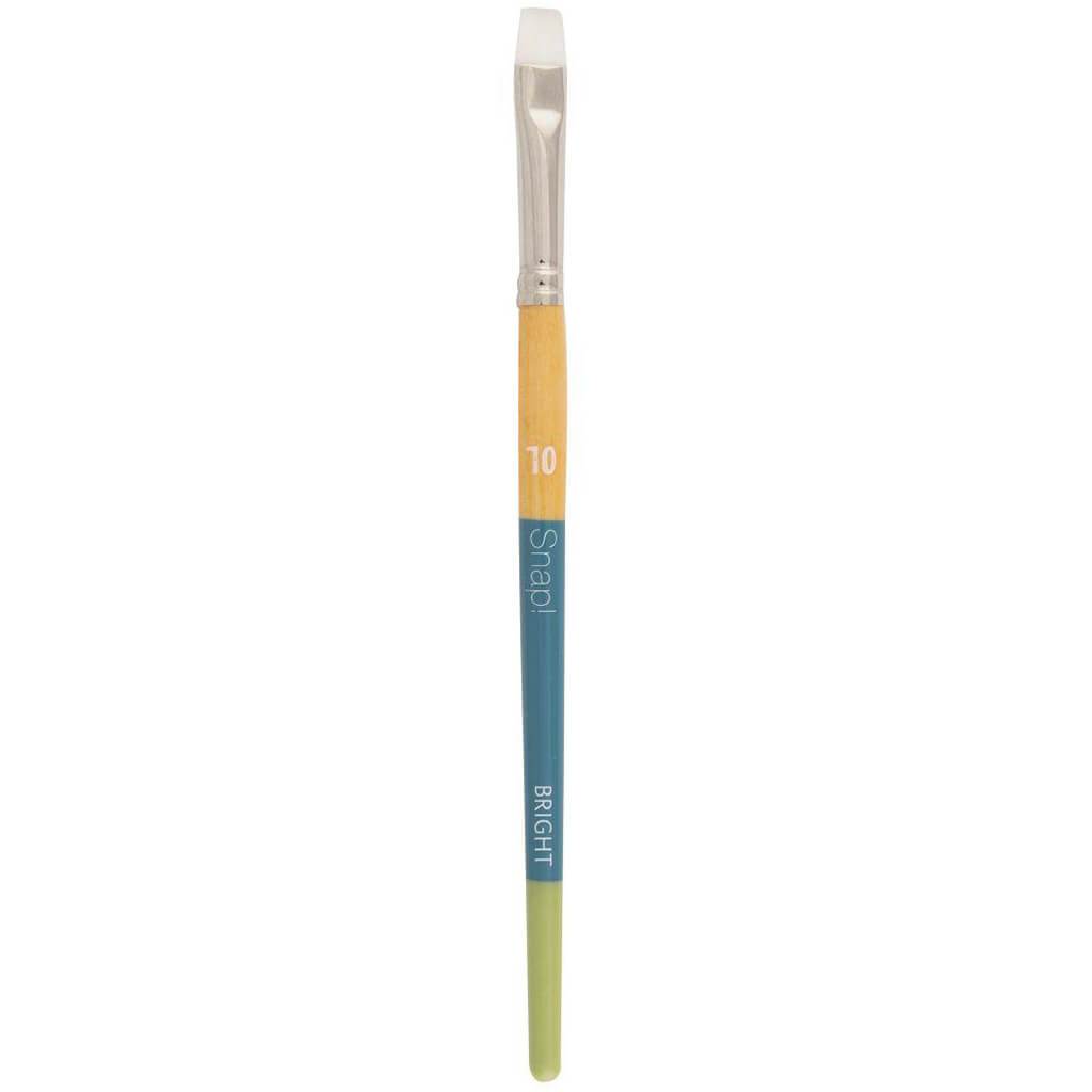 Princeton Snap Short Handle White Nylon Taklon Brush Bright Shader