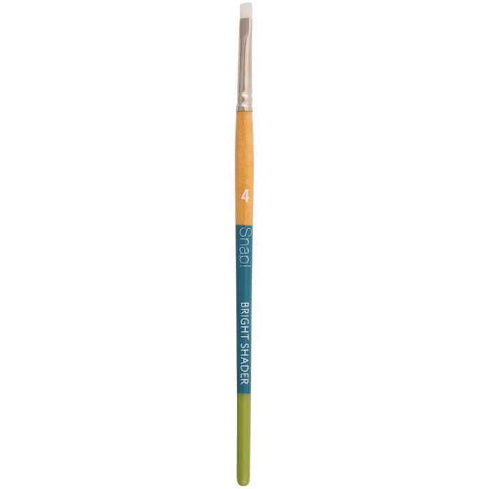 Princeton Snap Short Handle White Nylon Taklon Brush Bright Shader