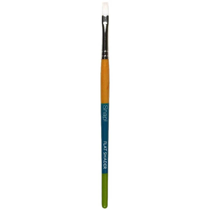 Princeton Snap Short Handle White Nylon Taklon Brush Flat Shader