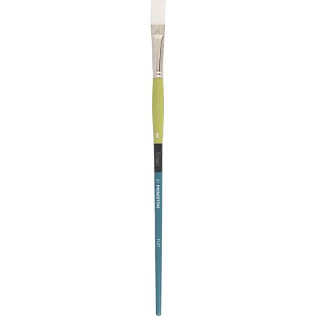 Princeton Snap Long Handle White Synthetic Taklon Brushes Flat