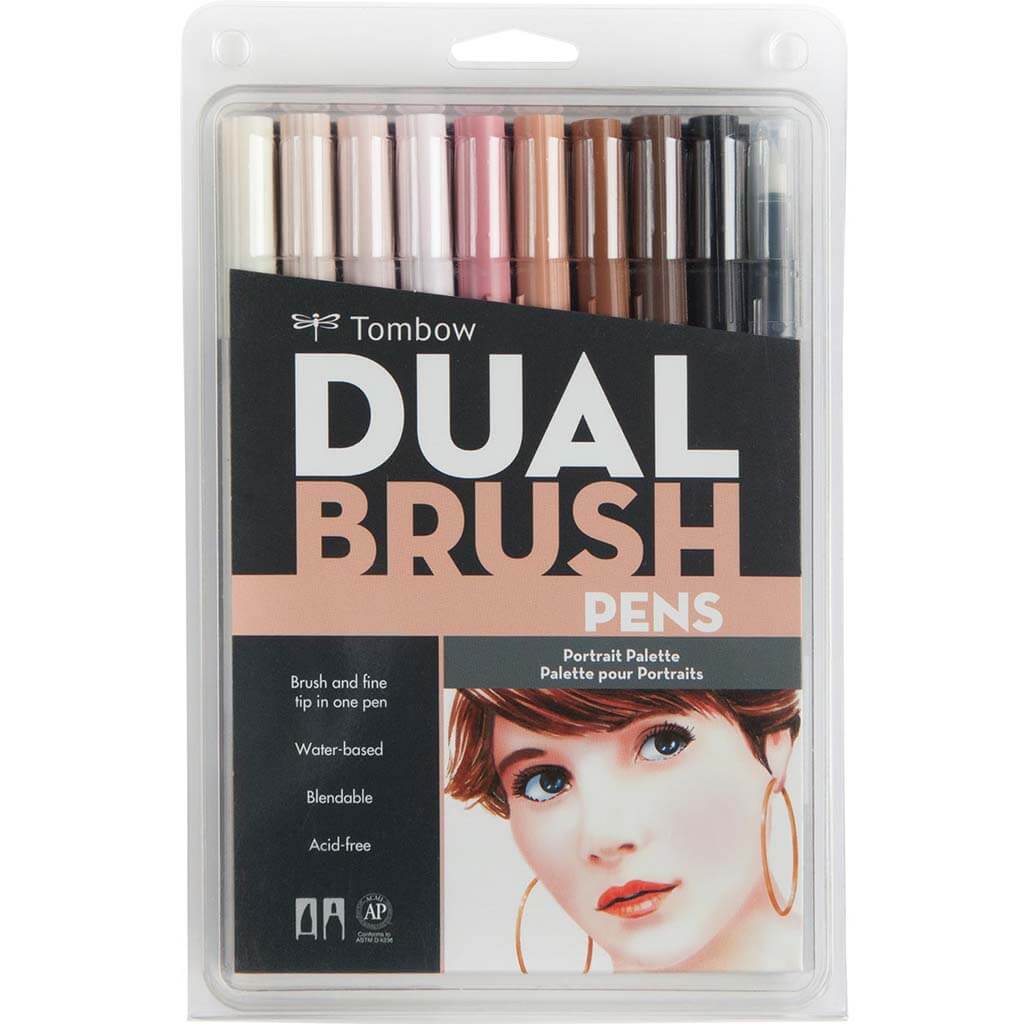 Dual Brush Pens Portrait Sets of 10