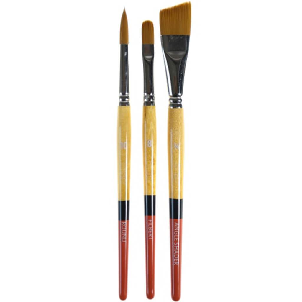 Princeton Snap Gold Taklon Brush Set 1 3pcs