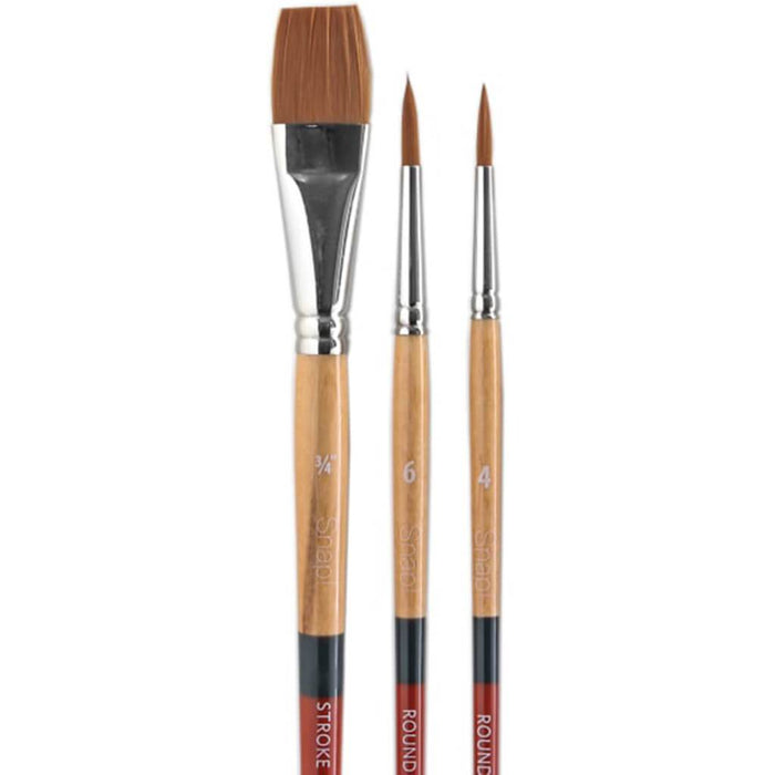 Princeton Snap Gold Taklon Brush Set 2 3pcs