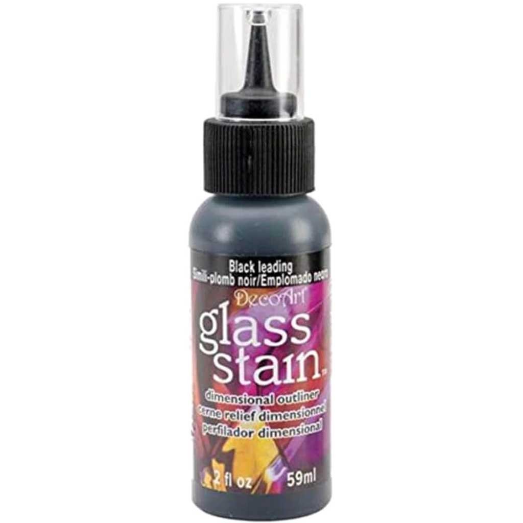 DecoArt Transparent Glass Stain Leading 2oz Black