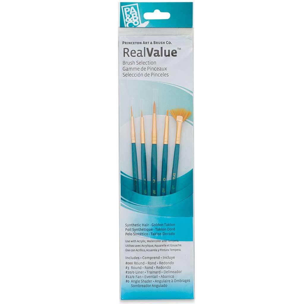 Princeton Real Value Golden Taklon Brush Set 4pcs