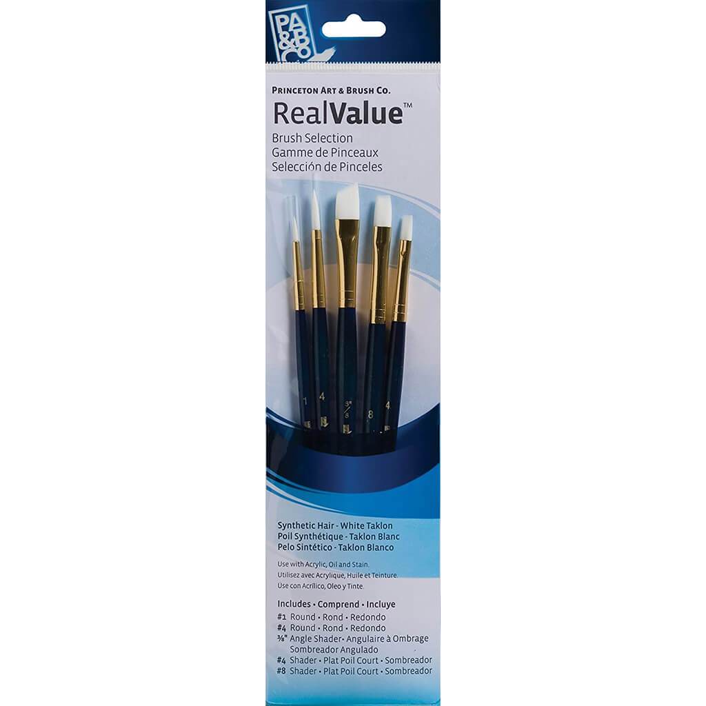 Princeton Real Value Golden Taklon Brush Set 5pcs