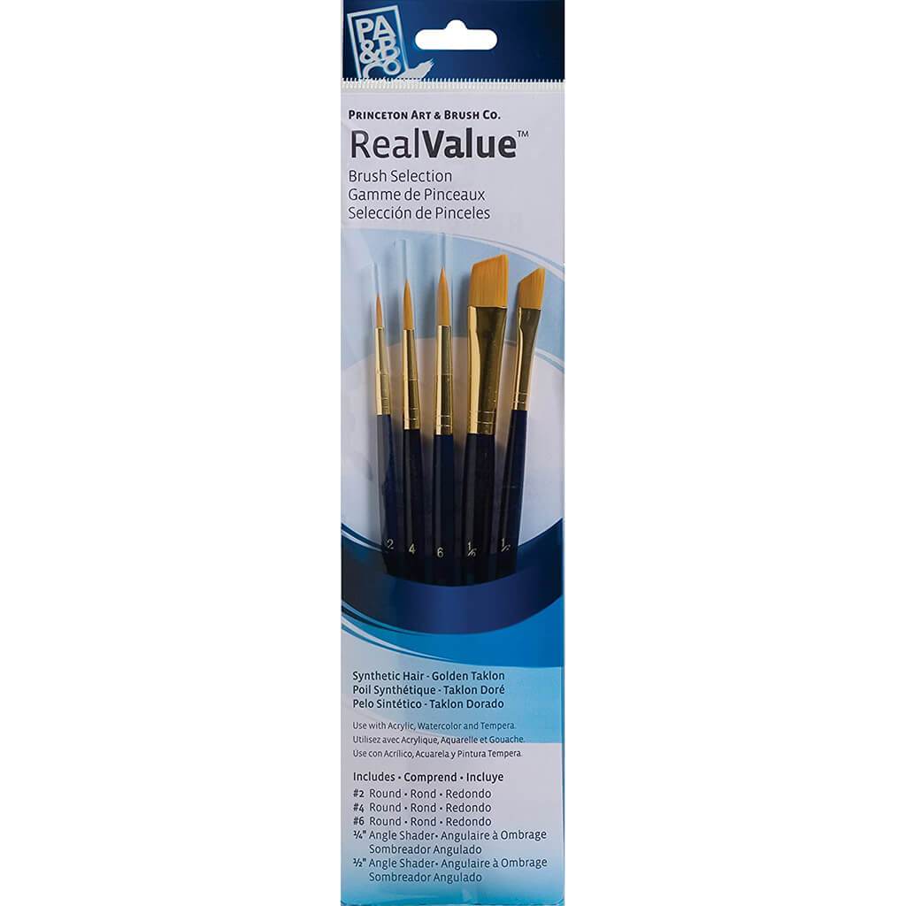 Princeton Real Value Golden Taklon Brush Set 5pcs