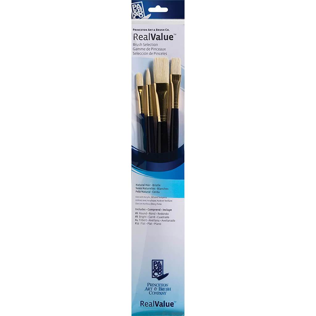Princeton Real Value Bristle Brush Set 4pcs