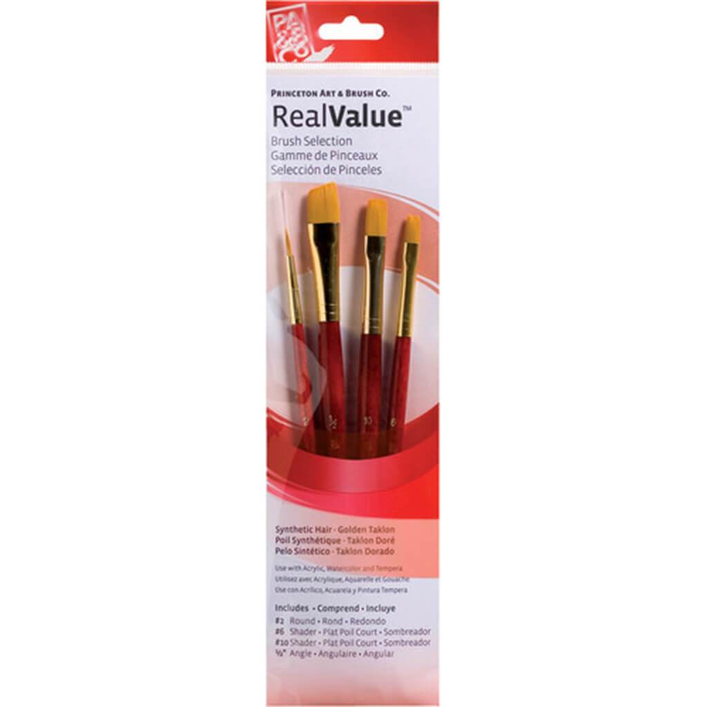Princeton Real Value Golden Taklon Brush Set 4pcs
