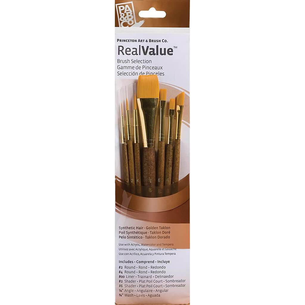 Princeton Real Value Golden Taklon Brush Set 7pcs