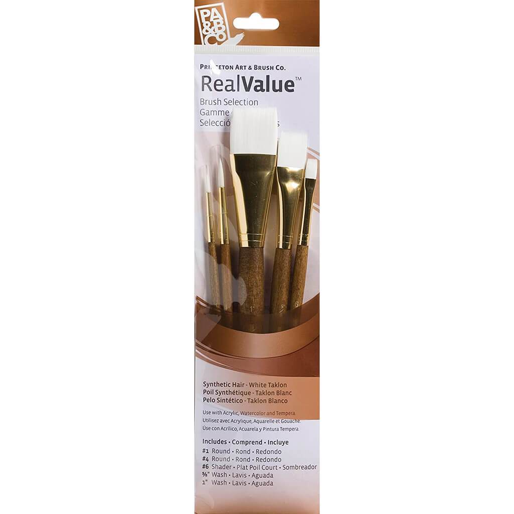 Princeton Real Value Golden Taklon Brush Set 5pcs