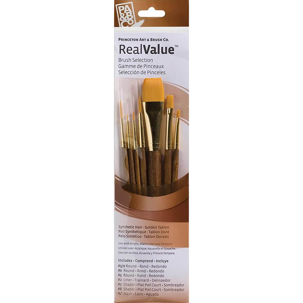 Princeton Real Value Golden Taklon Brush Set 7pcs