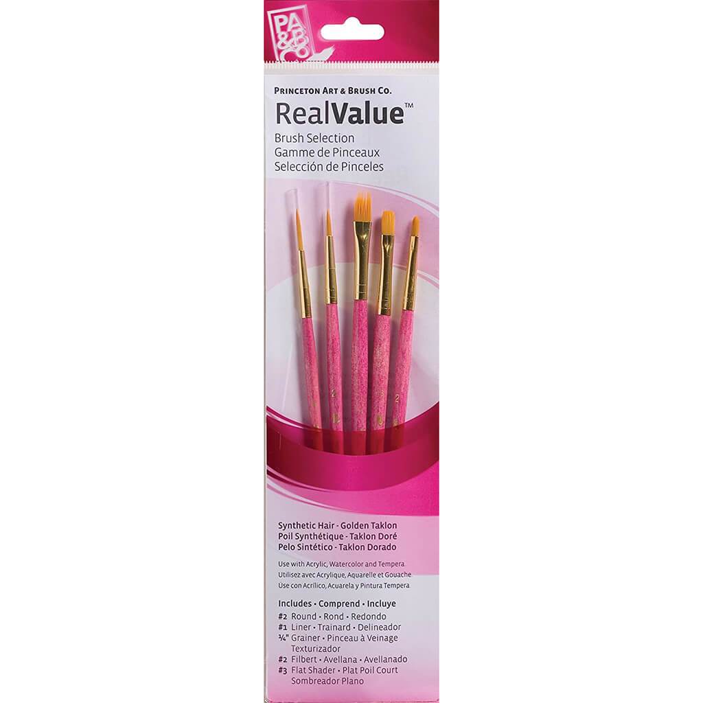 Princeton Real Value Golden Taklon Brush Set 5pcs