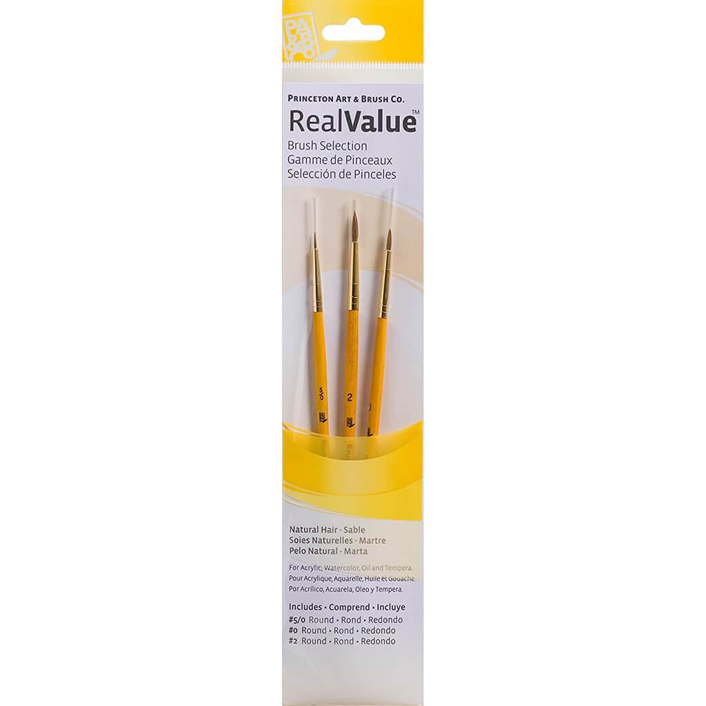 Princeton Real Value Sable Brush Set 3pc