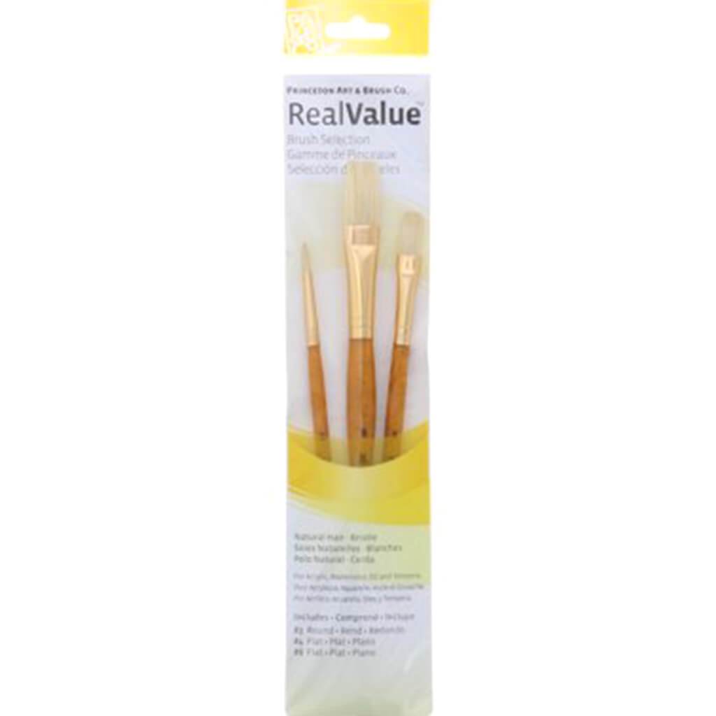 Princeton Real Value Bristle Brush Sets 3pcs