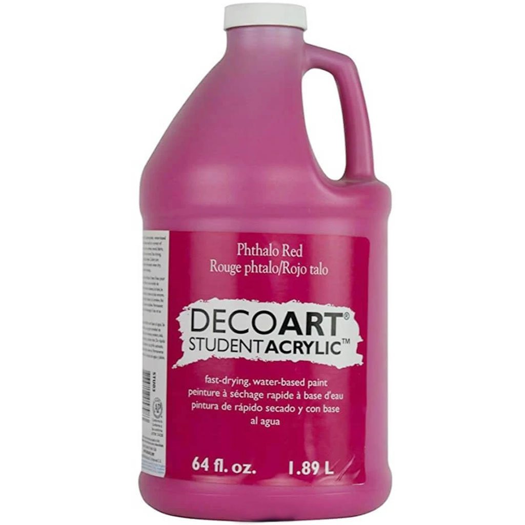 Decoart Student Acrylic Paint Phthalo Red 64oz