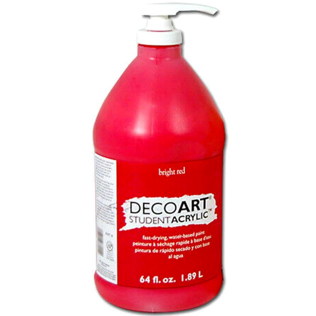 Decoart Student Acrylic Paint Deep Red 64oz