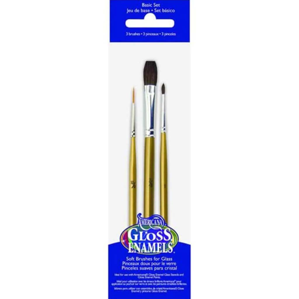 Americana Glass Art Brush Set Basic