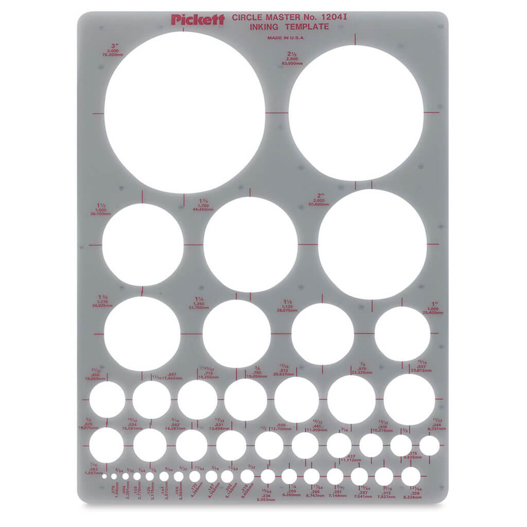 Chartpak Pickett Template 1204i Circle Master