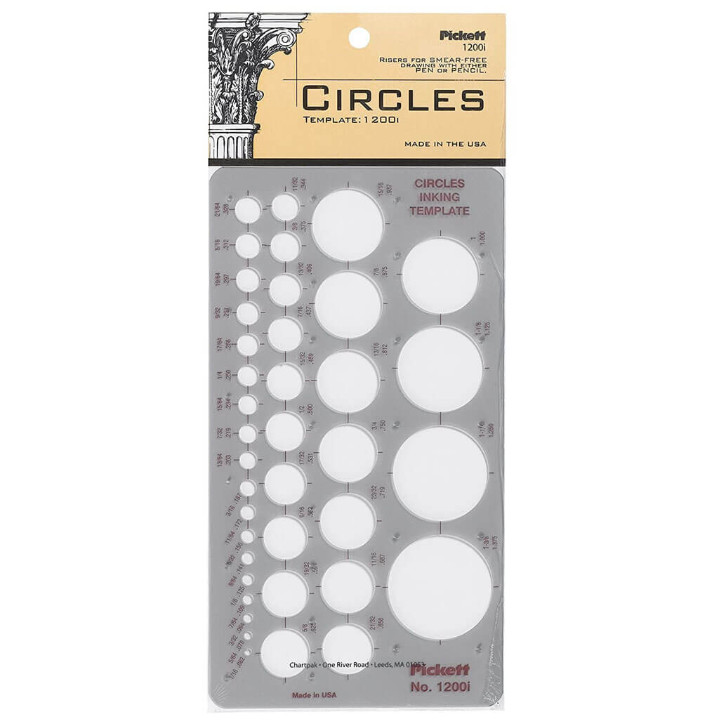 Chartpak Pickett Template 1200i Circles