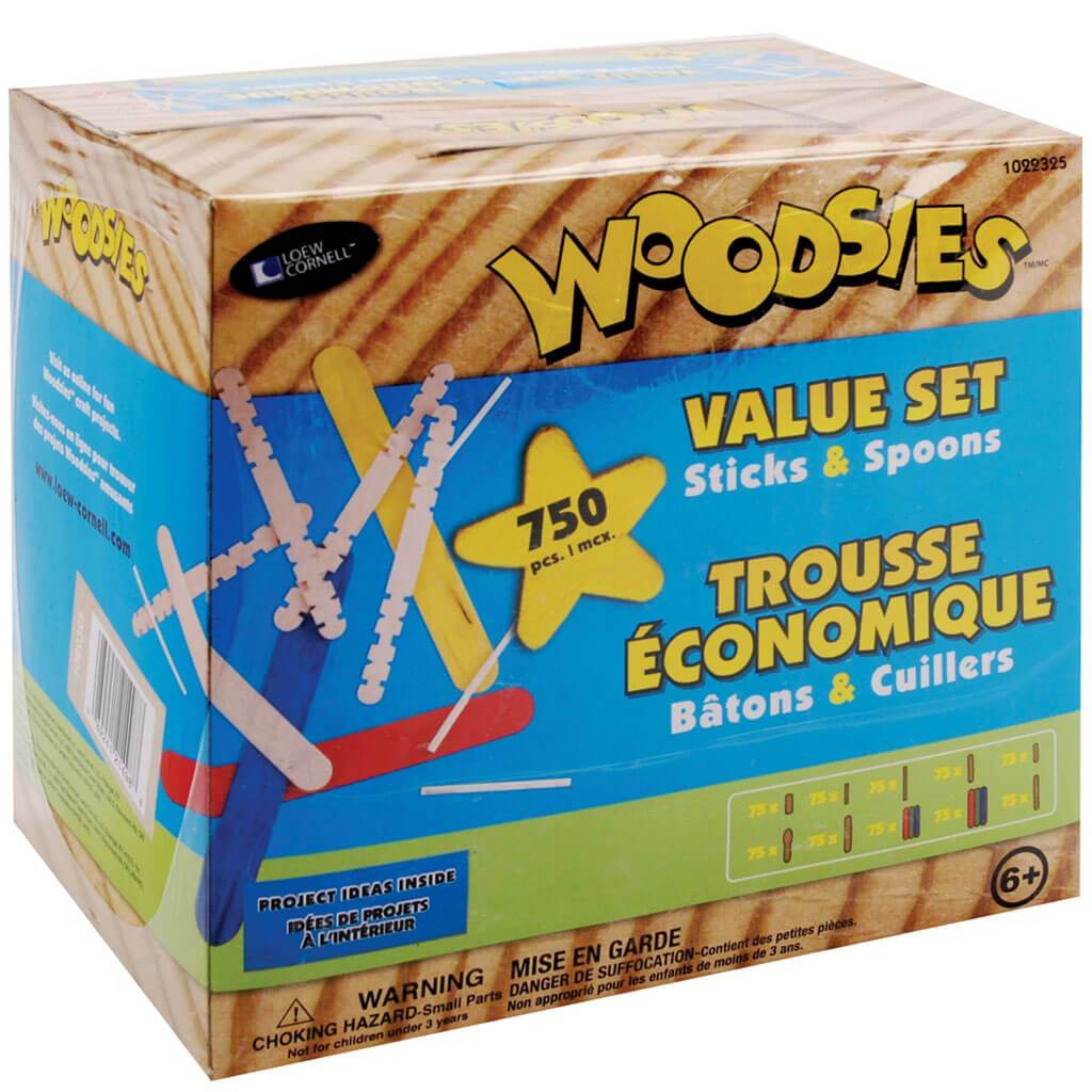 Woodsies Value Set Sticks &amp; Spoons 750/Pkg