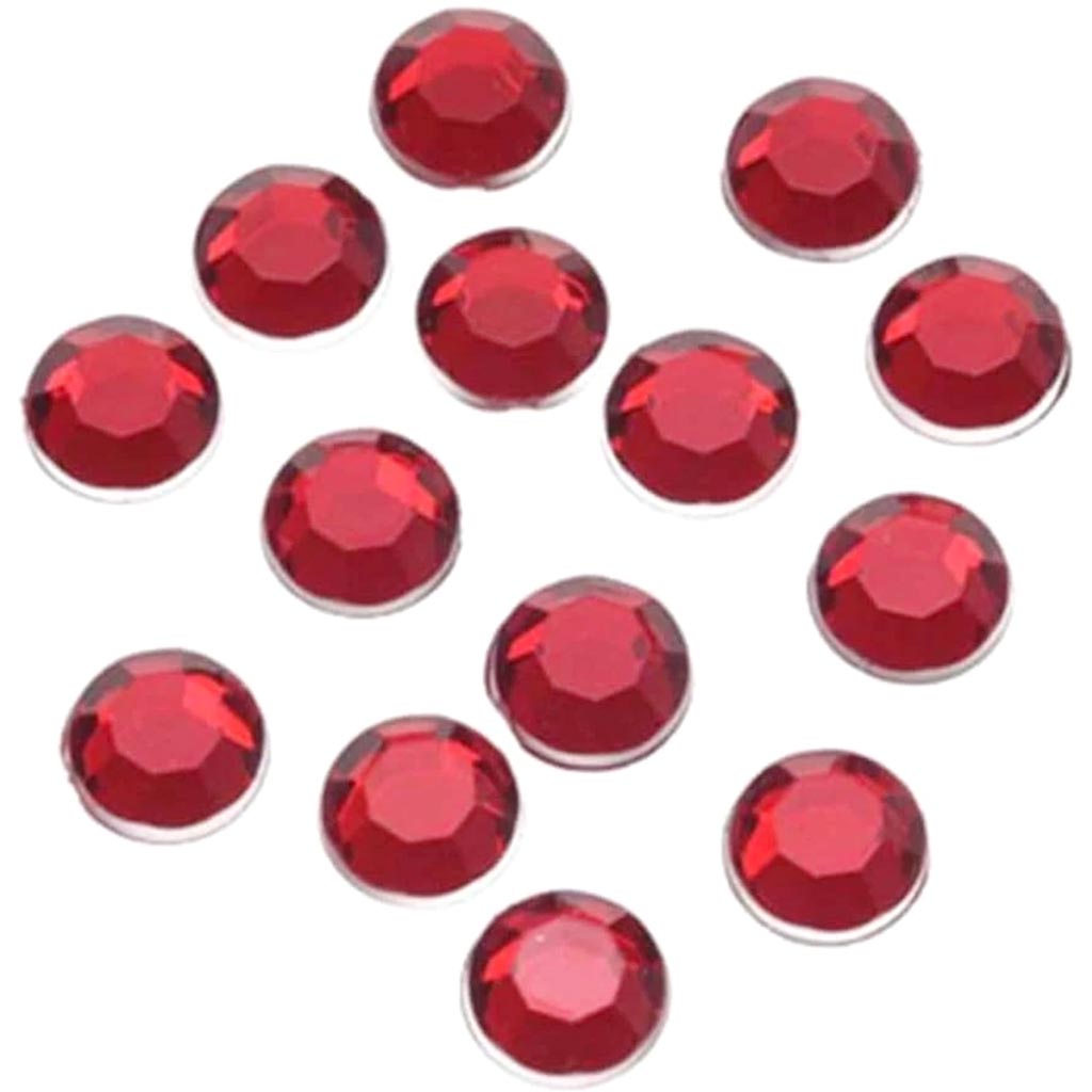 Rhinestones Ruby Round 7mm 