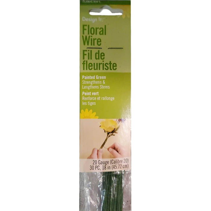 Floral Wire 20 Gauge 18in Green