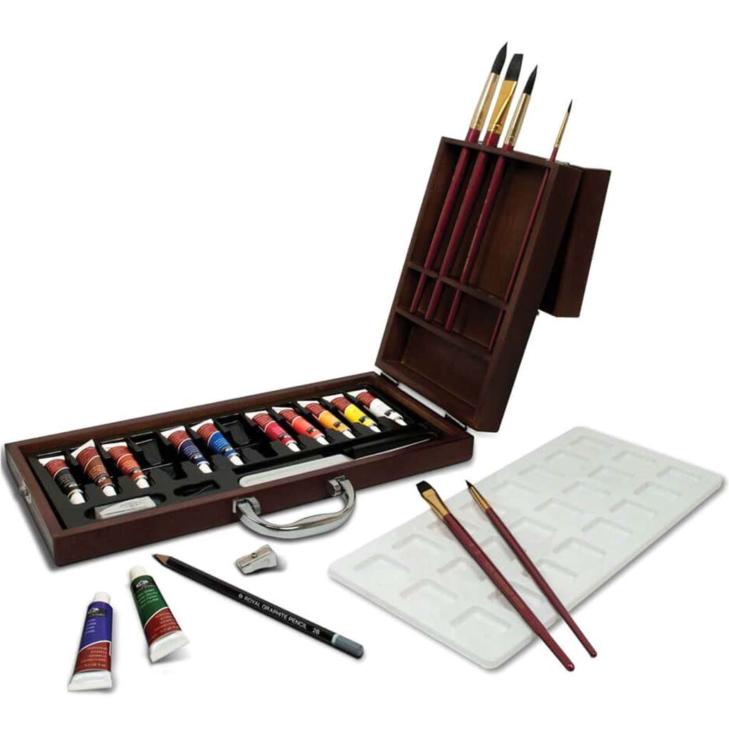 Watercolor Wooden Box Art Set 24pc