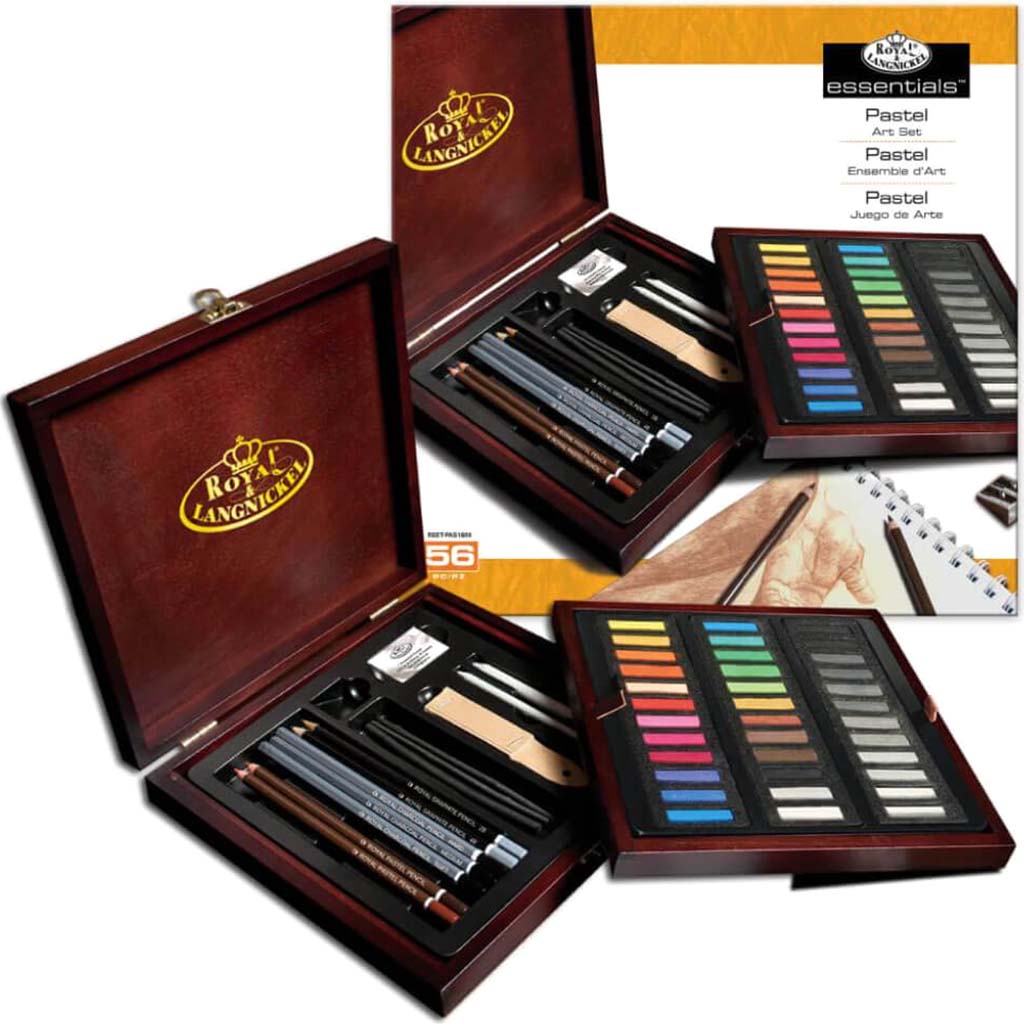 Pastel Pencil Wooden Box Art Set 56pc 