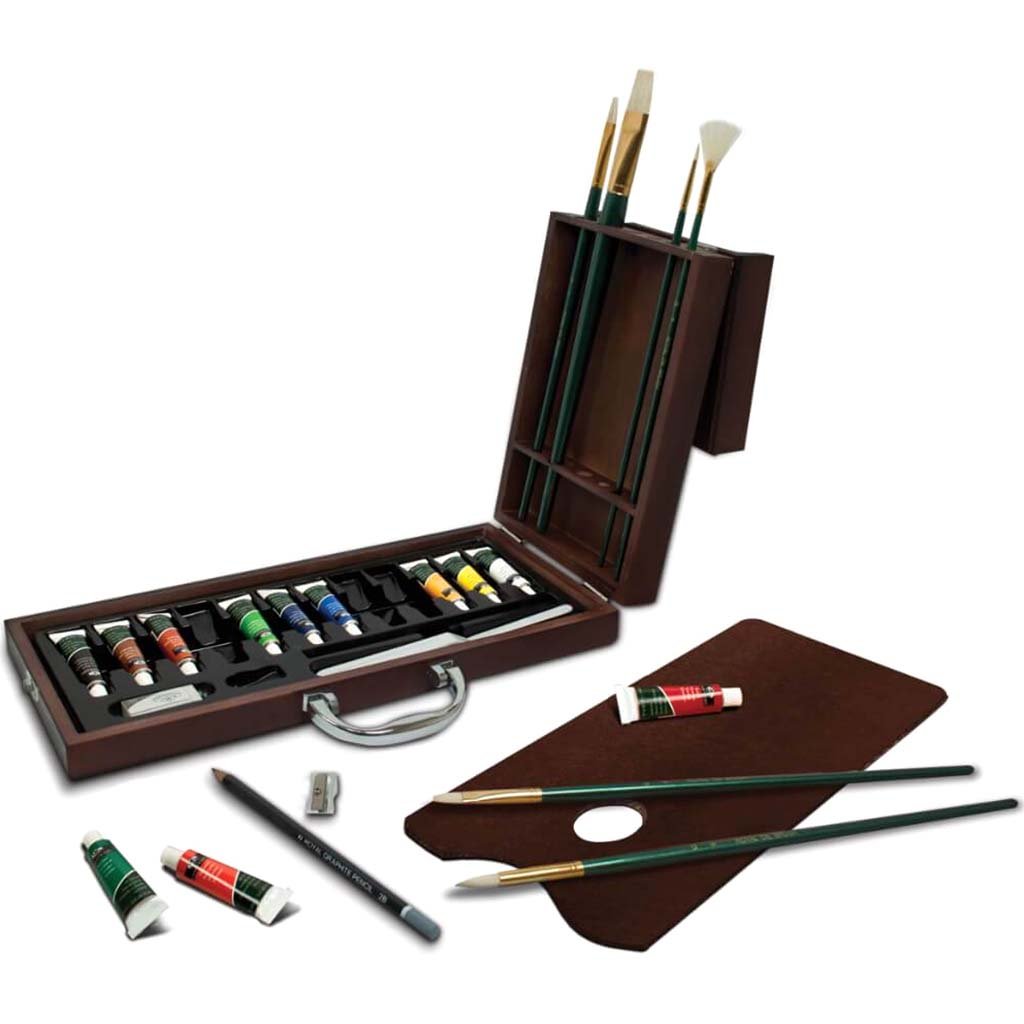 Oil Wooden Box Art Set 24pc