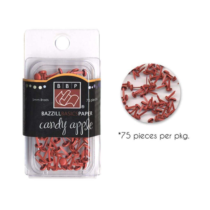Bazzill Basic Paper 75pcs 5mm Round Brads Candy Apple
