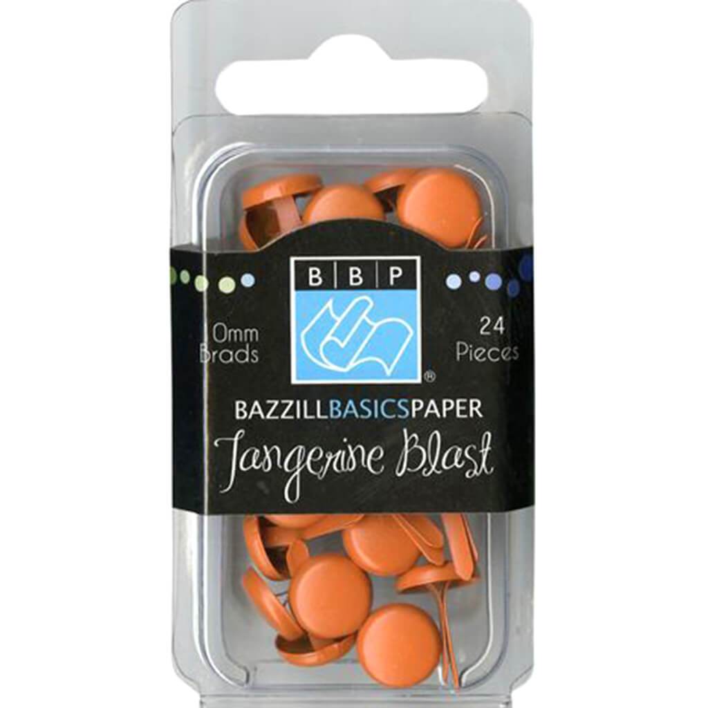 Round Brads Tangerine Blast 10mm