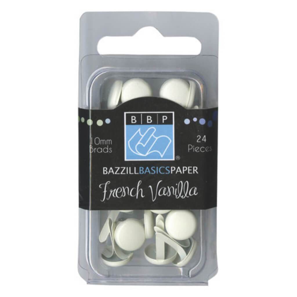 Round Brads French Vanilla 10mm