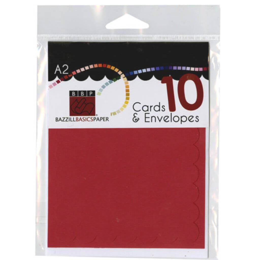 Cards &amp; Envelopes Set Scallop A2