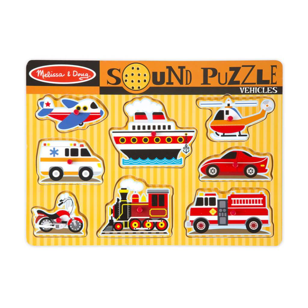 Puzzle Sound Wooden Vehicles 