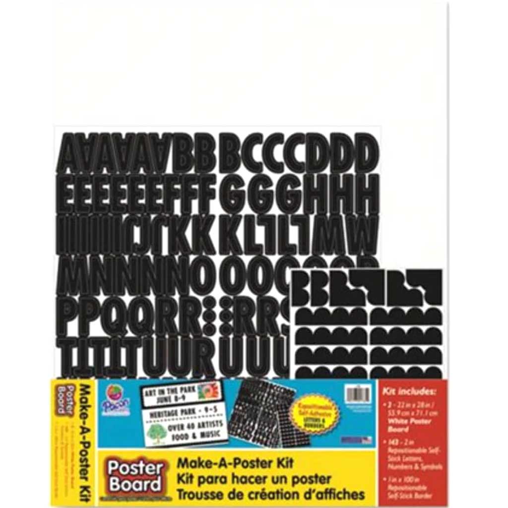 Self Adhesive Poster Board Kit 22in x 28in