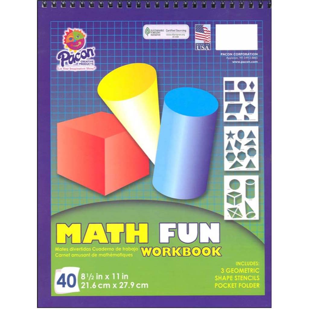 Math Fun Workbook 8.5in x 11in