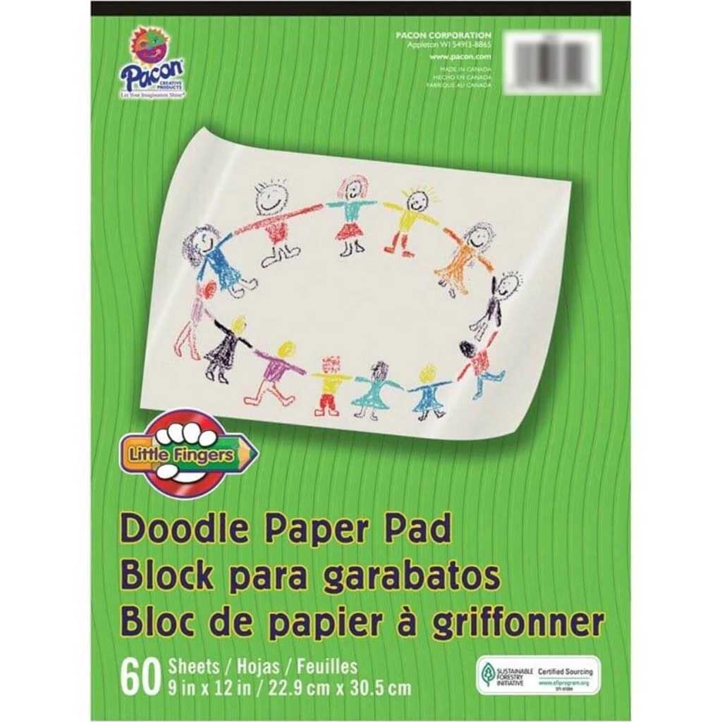 Little Fingers Doodle Pad 60 Sheets 9in x 12in