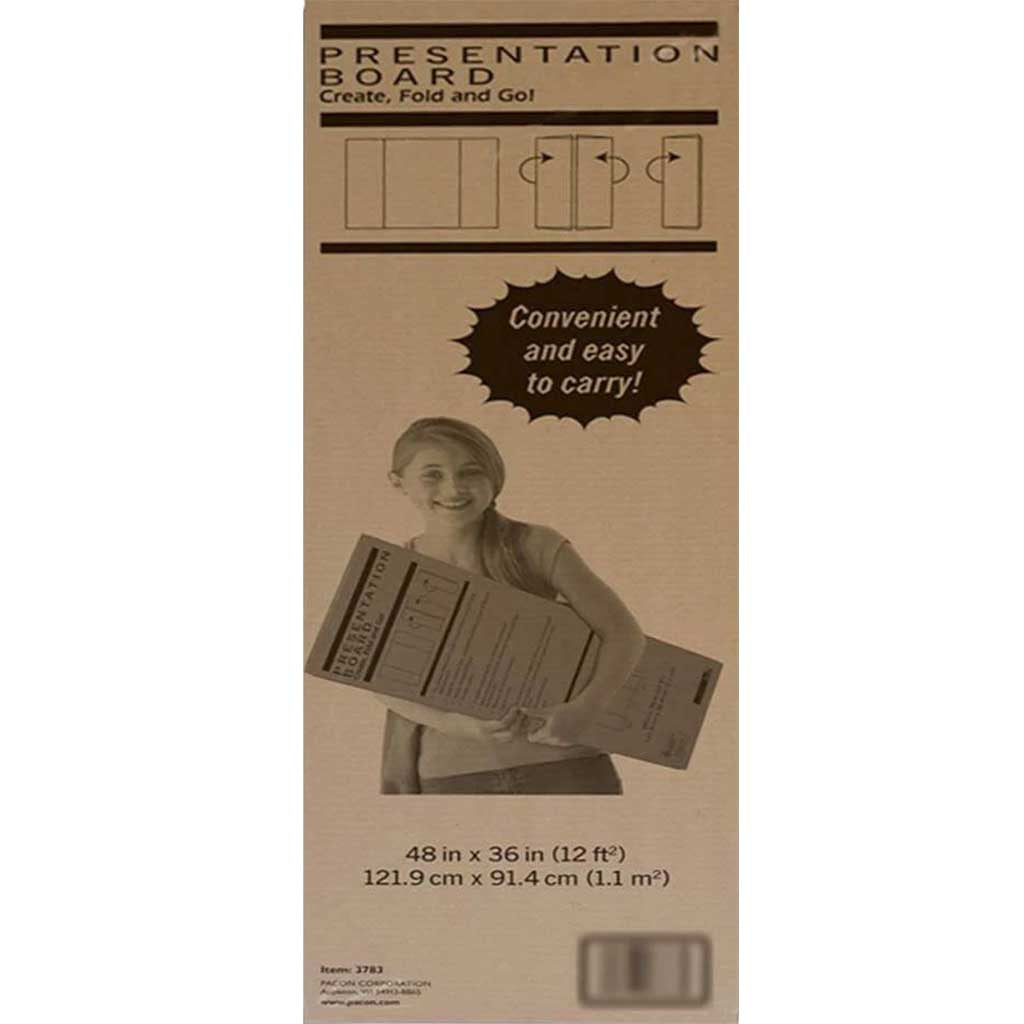 Presentation Board Extra Fold 48in x 36in White Shrink Wrapped