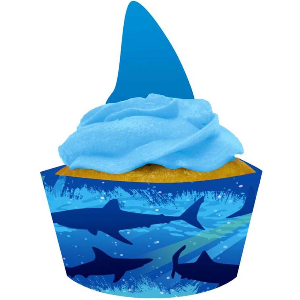 Shark Splash, Cupcake Wrappers 